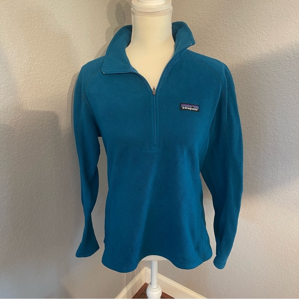 Patagonia Women's Micro D® 1/4-Zip Fleece Teal Size Small - Picture 3 of 6